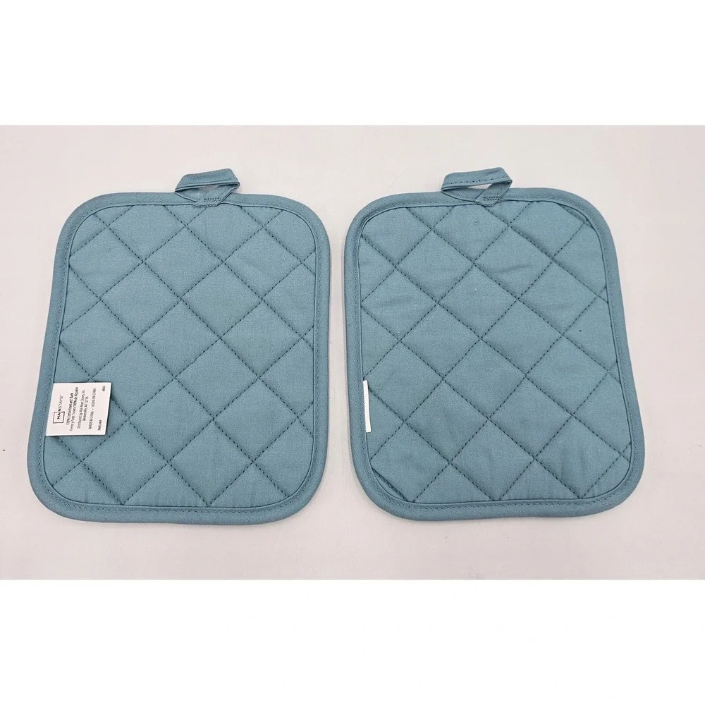 7 Pc Coffee Kitchen Set 2 Oven Mitts 3 Potholders 2 Towels Printed Hot Pads Cook